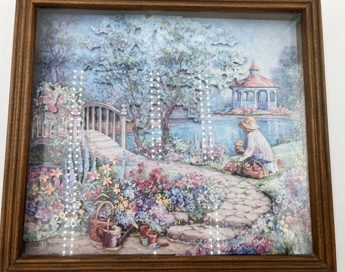 Framed Landscape Intricate 3D Paper Cutting Art Sandra Mock Print - Picture 5 of 8