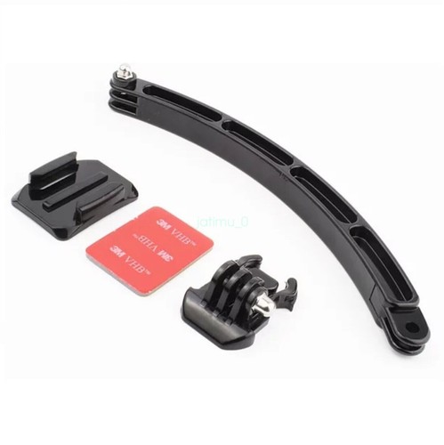 Helmet Extension Arm Curved Adhesive Mount Kit for GoPro Hero 6 7 8 9 AU - Picture 6 of 13