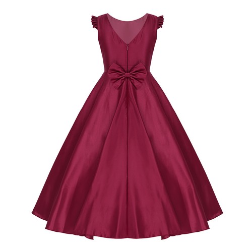 Girls Flower Chiffon Princess Pageant Dress Bridesmaid Wedding Party Ball Gown - Picture 50 of 62