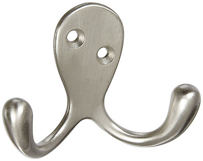 Hook, Robe, Double-Prong, Satin Nickel -N830-152