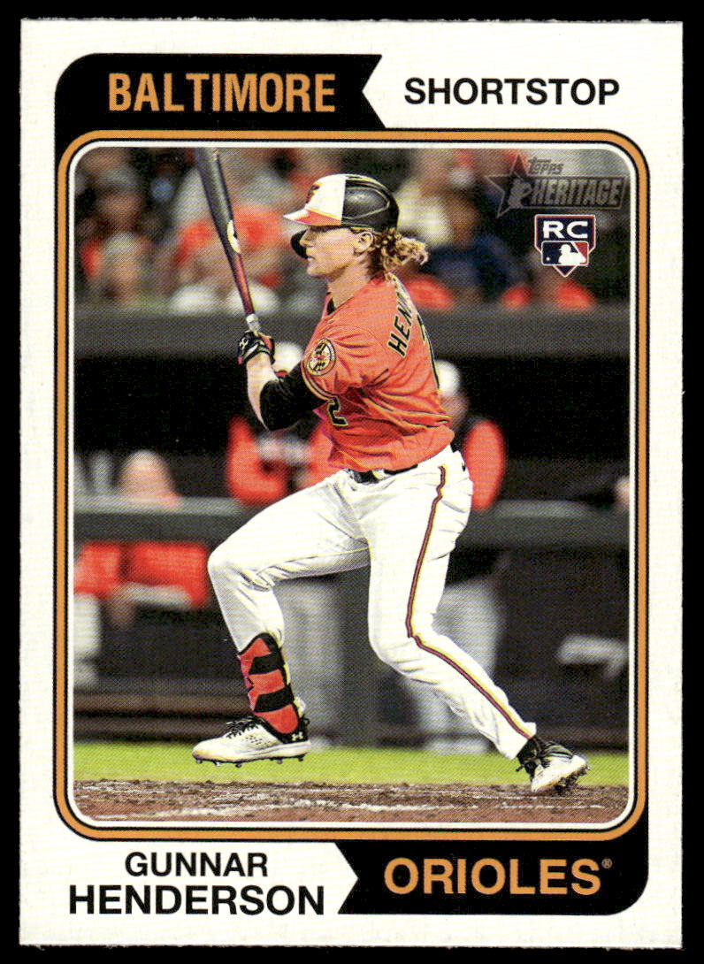 2023 Topps Heritage #64 Gunnar Henderson BASEBALL Baltimore Orioles