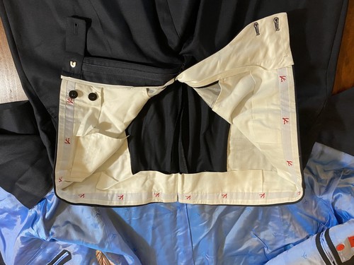 2024 ISAIA Navy Blue Birdseye Full Suit 48R Wool Base S Italy - Picture 9 of 9