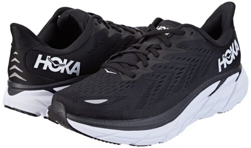HOKA ONE ONE Men's Clifton 8 Running Shoes 0 14 Black White - Picture 7 of 7