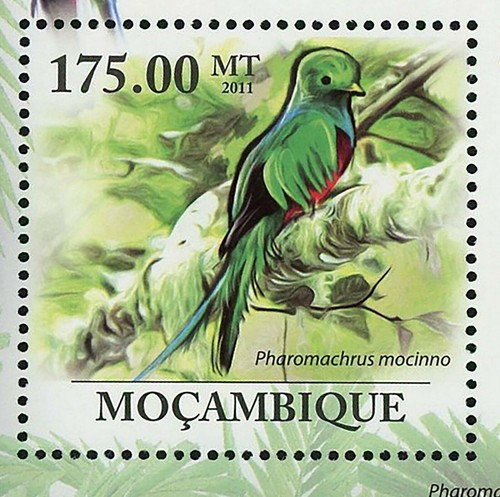Resplendent Quetzal Birds Stamp Pharomachrus Mocinno S/S MNH #4380 / Bl.416 - Picture 2 of 12