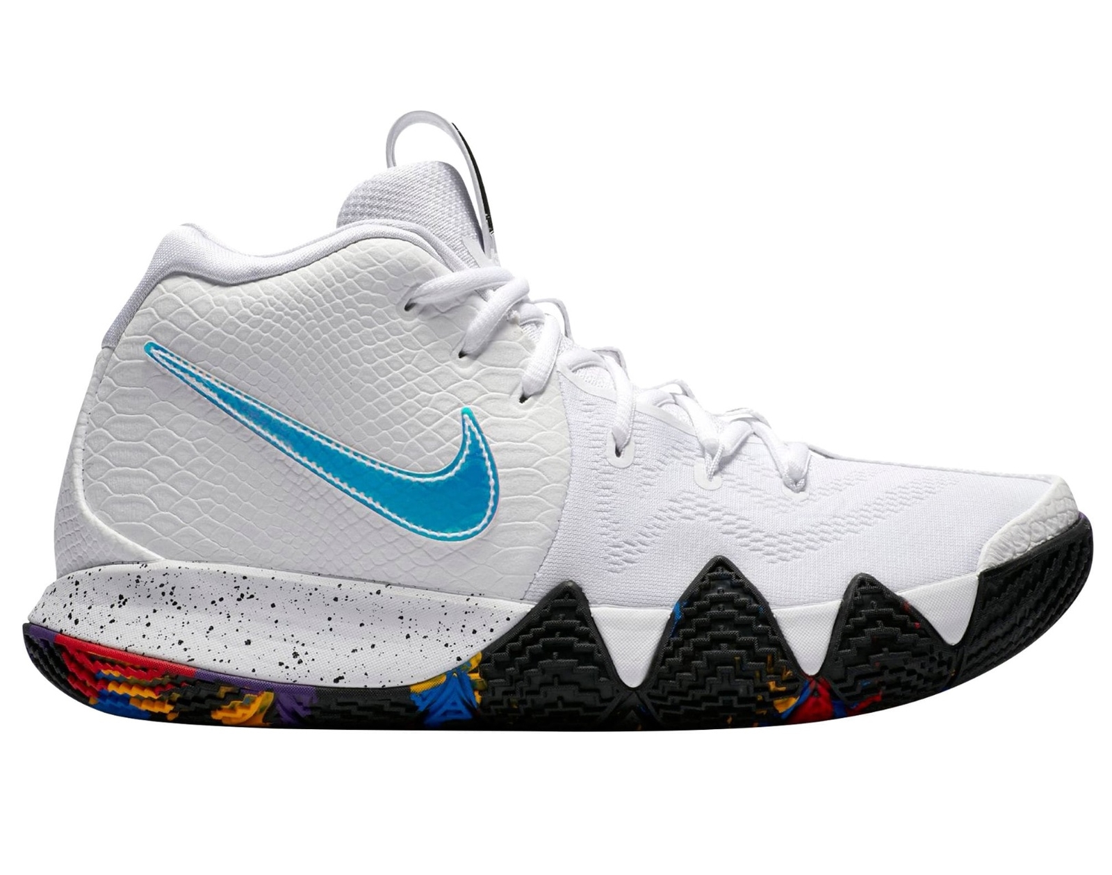 Nike Kyrie 4 NCAA Mens 943806-104 White MultiColor Basketball Shoes Comfortable best-selling model of the brand Nike Kyrie 4 NCAA Mens 943806-104 White MultiColor Basketball Shoes Comfortable best-selling model of the brand