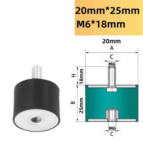 M3-M20 Female To Male Thread Rubber Mount Anti Vibration Bobbin Isolator Damper - Picture 33 of 99