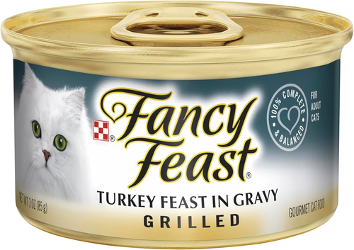 FANCY FEAST Adult Grilled Turkey in Gravy Wet Cat Food 24X85G - Picture 12 of 12