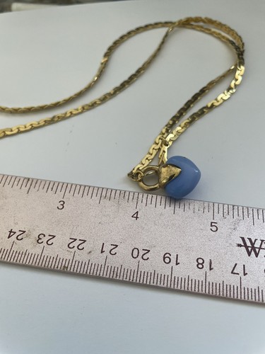 Dyed Agate Brand Agatha Paris Brand With Gold Plated Chain Heart Necklace - Picture 7 of 9