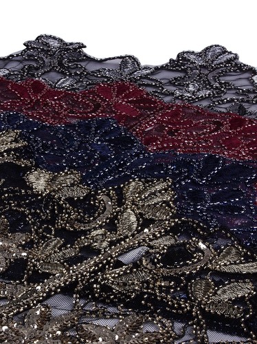Women's 1920s Shawl Deco Sequin Beaded Evening Cape Bolero Flapper Cover Up F... - Picture 3 of 4