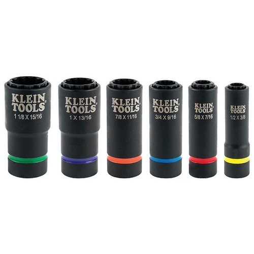 Klein Tools 66010 Impact Socket Set High-Torque Deep Sockets 12-Point 1.5" Drive - Picture 3 of 4