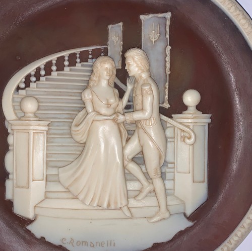 1982 Carl Romanelli Incolay Lord Nelson & Lady Hamilton Cameo Plate #04006 Ltd - Bild 2 von 5