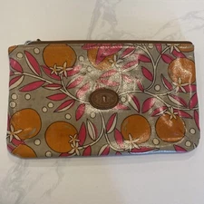 Fossil - Key Per - 2 piece Coated Canvas Cosmetic/Clutch/pouches EUC