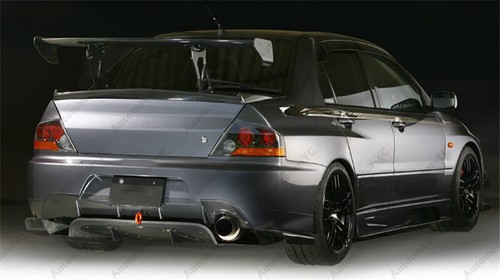 FRP Kit For 06-07 Mitsubishi Evolution 9 JDM vs-style Rear Diffuser w/ Side Fins - Foto 10 di 12