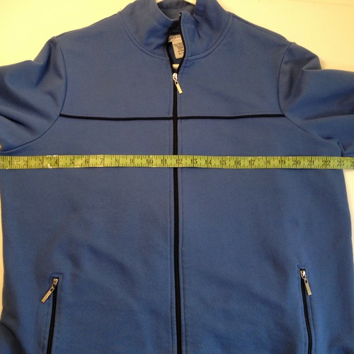 Womens Avenue Blue Full Zip Up Long Sleeve Sweatshirt Jacket Size 16-18 - Picture 8 of 12