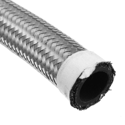 10AN AN10 Fuel/Oil/Gas Hose Line Stainless Steel Braided Silver 5 Feet 1.5M CPE - Picture 7 of 7
