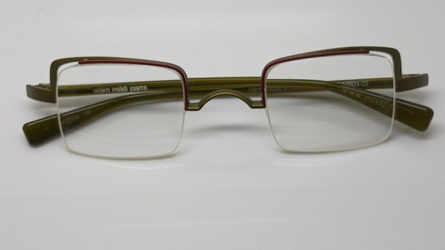 Alain Mikli Eyeglasses A0503-08 Green Half Rim Frame France 40[]26 135 Handmade - Picture 8 of 8
