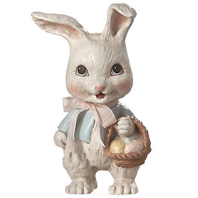 Bethany Lowe Designs Sweet Bunny with Basket Paper Mache