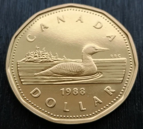 1988 Canada Loonie — photo from the most recent tracked eBay sale