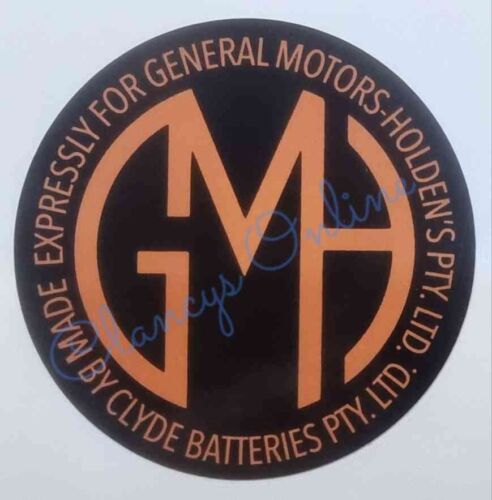Holden FX-FJ battery decal.