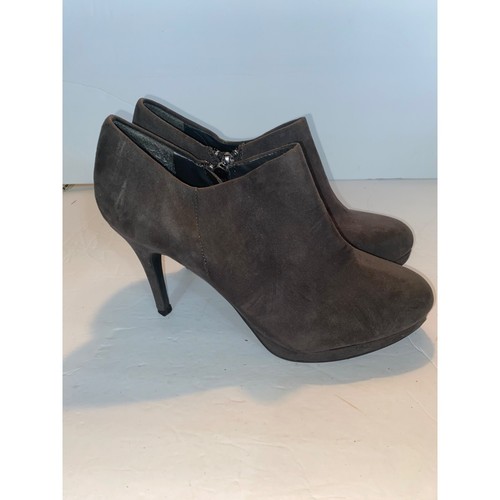 Liz Claiborne Womens Ankle Boots Booties Heels Side Zipper Gray Size 8 - Picture 3 of 8
