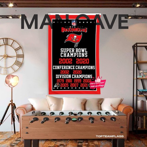 Tampa Bay Buccaneers 3X5 Foot Flag Champions Logo Banner Us Seller FREE Shipping - Picture 11 of 12