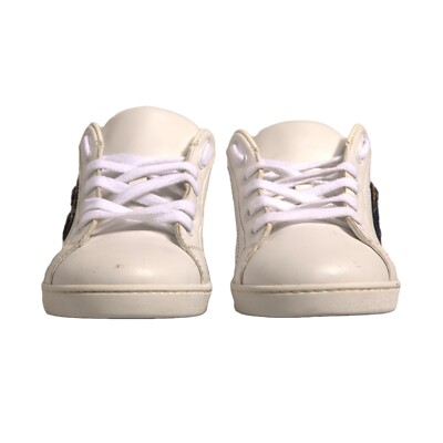 DOLCE & GABBANA Kids Shoes White Leather DG Patch Sneakers