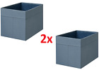 2x  DRÖNA Box Stylish & Practical Storage Solution Box, Blue 25x35x25 cm