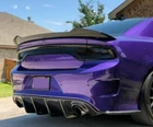 For 11-20 Dodge Charger RT SXT Carbon Fiber Style ABS Rear Trunk Spoiler Wing US
