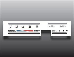 1986-1995-Suzuki-Samurai-Square-Vent-White-Heater-Control-Switch-Overlay-HVAC