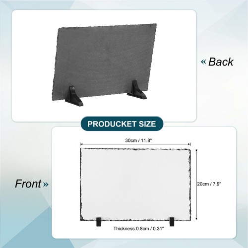 4pcs Sublimation Slate Blanks Rectangular Stone Photo Frame Heat Press Plaque - Picture 3 of 8