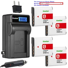 Kastar Battery LCD AC Charger for Sony NP-BG1 NP-FG1 & Sony Cyber-shot DSC-W40