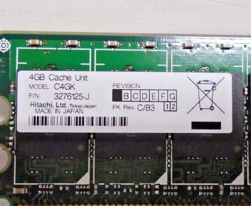 Used Hitachi C4GK Cache Unit 4GB Memory RAM | 3276125-J | DIMM ECC 240-Pin SRAM  - Picture 3 of 7