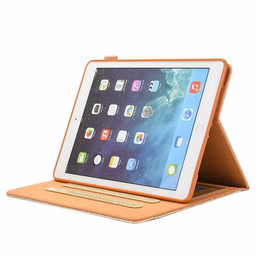 Luxury Bling Folio Leather Wallet Stand Magnetic Smart Case Cover For iPad Model - Picture 13 of 34