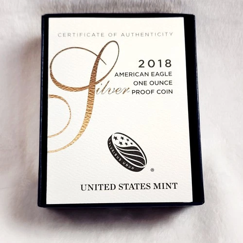 2018-W American Silver Eagle Proof $1 Coin 1 oz .999 Silver OGP COA