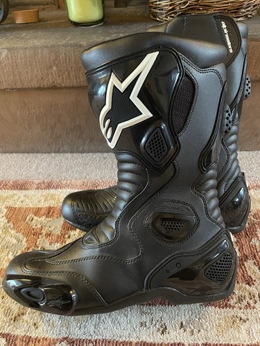 *einmal getragen* Alpinestars S-MX 5 Motorradstiefel Größe 9 US, 43 EU, schwarz - Bild 3 von 7