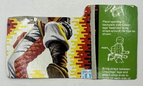 Vintage 1987 Hasbro G.I. Joe CRAZYLEGS Action Figure Cardboard Cut File Card - Picture 2 of 2