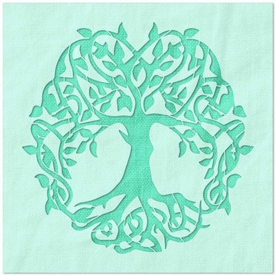 Intricate Tree Design Wall Art Reusable Plastic Stencil - StencilAir