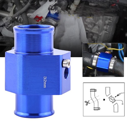 Car Metal Car Water Temp Joint Pipe Hose Temperature Sensor Adapter Blue 32mm^UK - Picture 3 of 12