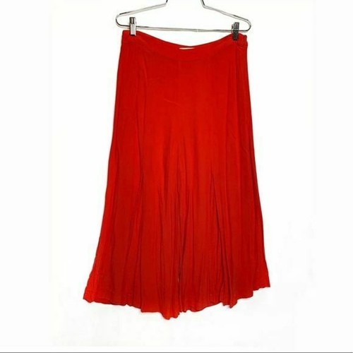 Jealous Tomato high waist flare cropped pant split hem leg sz L red orange - Picture 6 of 6