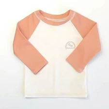 Quincy Mae Baby Rashguard Swim Shirt 6-12M Melon Colorblock One-Piece