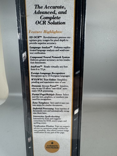 OmniPage Professional 5.0 für Mac - Neu Versiegelt 1994 OCR Software von Caere - Bild 3 von 11