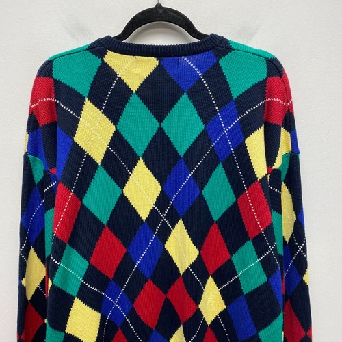 VTG Pringle Men Multicolor Argyle V-Neck Cotton Long Sleeve Pullover Sweater XXL - Picture 5 of 8