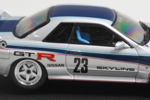 1:43 EBBRO 44210 Nissan Skyline GT-R Gr.A Test Car #23 Silver model car - Picture 8 of 11