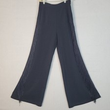 Gracia Black Pant with fringes on the sides