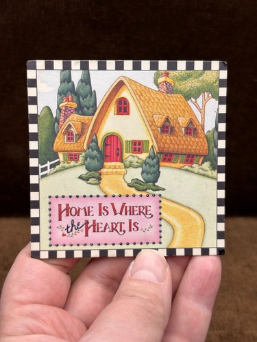 Mary Engelbreit HOME is WHERE the Heart is Refrigerator Magnet EUC 3 1/8" Square - Picture 4 of 9