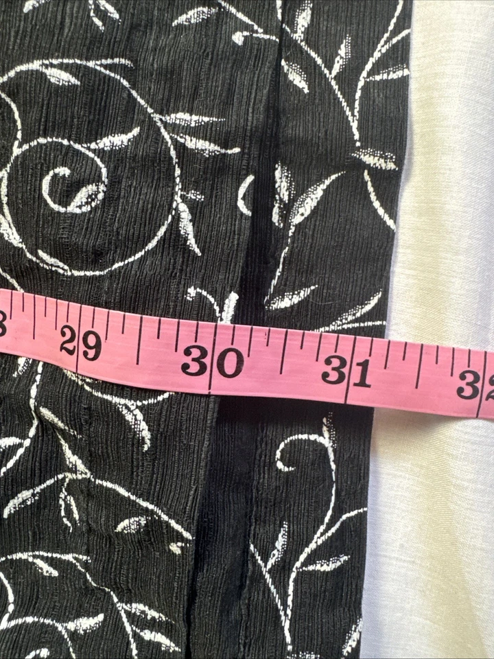 marc edwards silk shirt Floral Black Men Sz XL short sleeve - Image 4 of 4