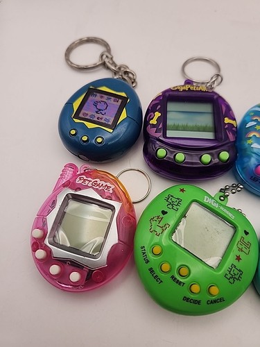 Giga Pets Elektronik Spiel 6 Stück Digital Haustier Tamagotchi Schlüsselanhänger Digi Hund - Bild 3 von 13