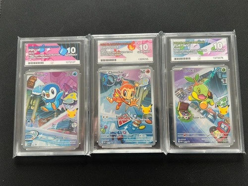 Pokemon Turtwig Chimchar Piplup 040 041 042 First Partner Ace 10