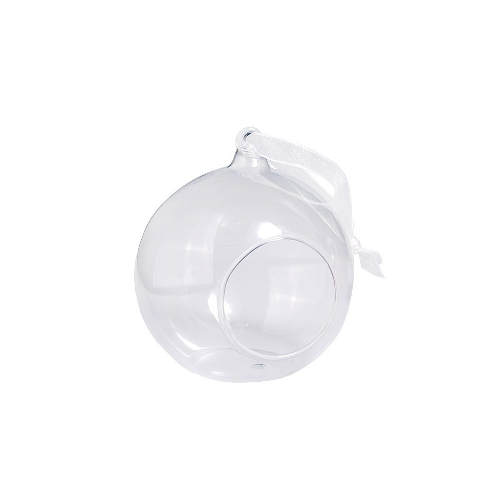 Palline Vetro da appendere, portacandele, porta piantine, fioricf da 4 pezzi