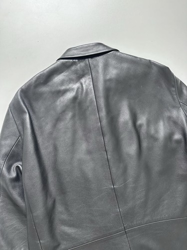 Hugo Boss Leather Harrington Jacket Mens Black Vintage Size M Lambskin - Picture 5 of 13